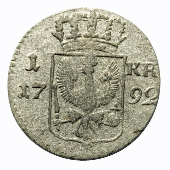 1 krajcar 1792 Fryderyk Wilhelm II Śląsk (2)