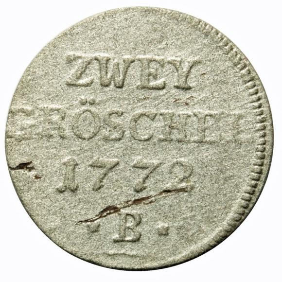 2 greszele 1772 Fryderyk II Wielki Niemcy Wrocław (1)