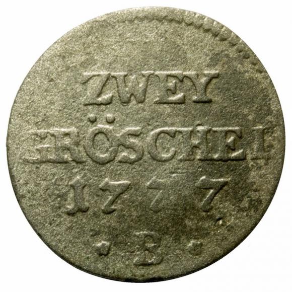 2 greszele 1777 Fryderyk II Wielki Niemcy Wrocław (1)