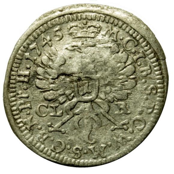 1 krajcar 1745 Fryderyk II Wielki Niemcy Bayereuth (2)