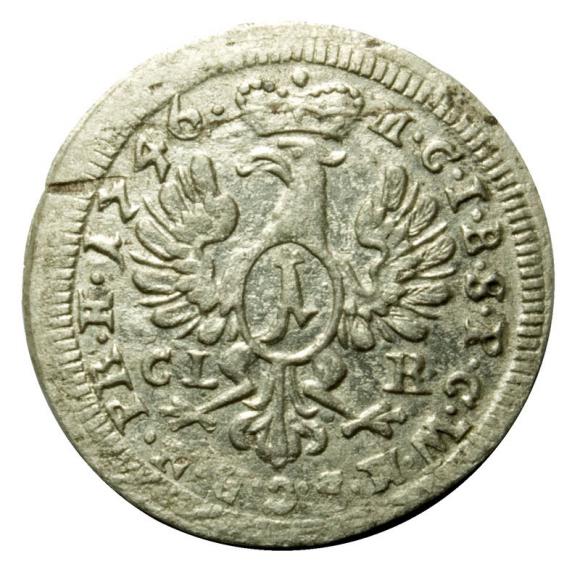 1 krajcar 1746 Fryderyk II Wielki Niemcy Bayereuth (2)
