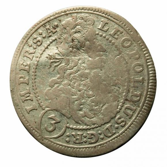 3 krajcary 1701 Leopold I Habsburg Czechy Praga (1)