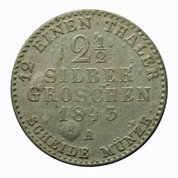 2 1/2 silber groschen 1843 Fryderyk Wilhelm IV Niemcy Berlin (2)