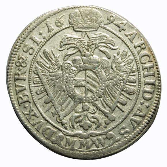 15 krajcarów 1694 Leopold I Habsburg Wrocław (2)