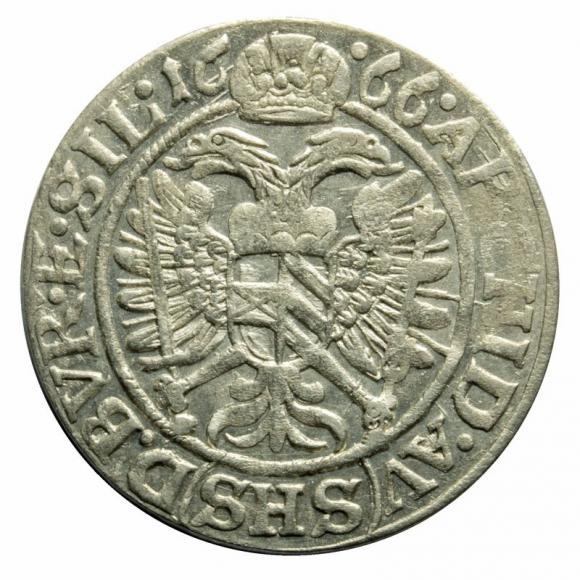 3 krajcary 1666 Leopold I Habsburg Wrocław (2)
