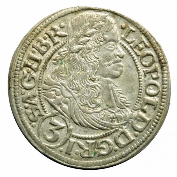 3 krajcary 1667 Leopold I Habsburg Wrocław (1)