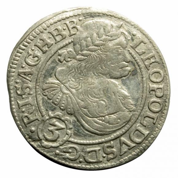 3 krajcary 1670 Leopold I Habsburg Wrocław (1)