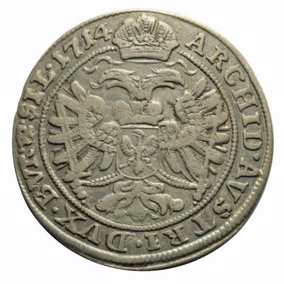 6 krajcarów 1714 Karol VI Habsburg Wrocław (2)