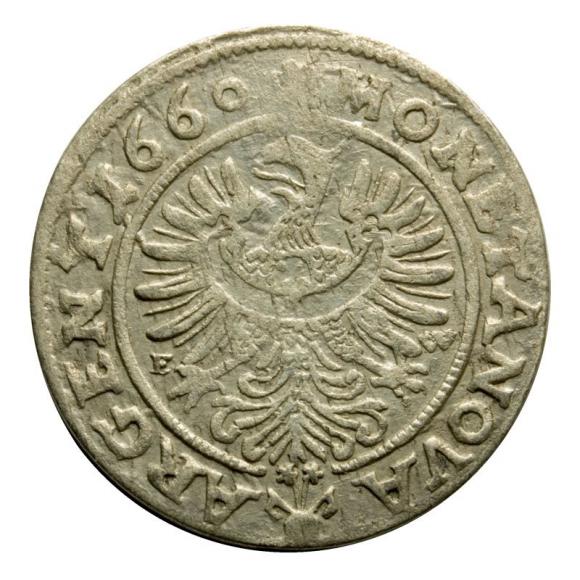 3 krajcary 1660 Jerzy III Brzeski Księstwo Brzesko - Legnicko - Wołowskie Brzeg (2)