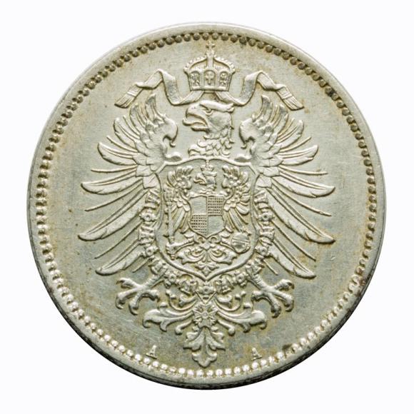 1 marka 1876 Wilhelm I Hohenzollern Niemcy Berlin (2)
