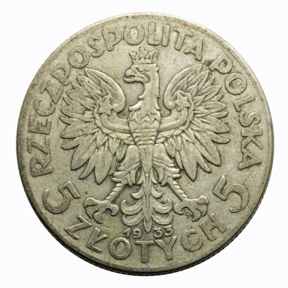 5 złotych 1933 Głowa Kobiety II RP Warszawa (2)