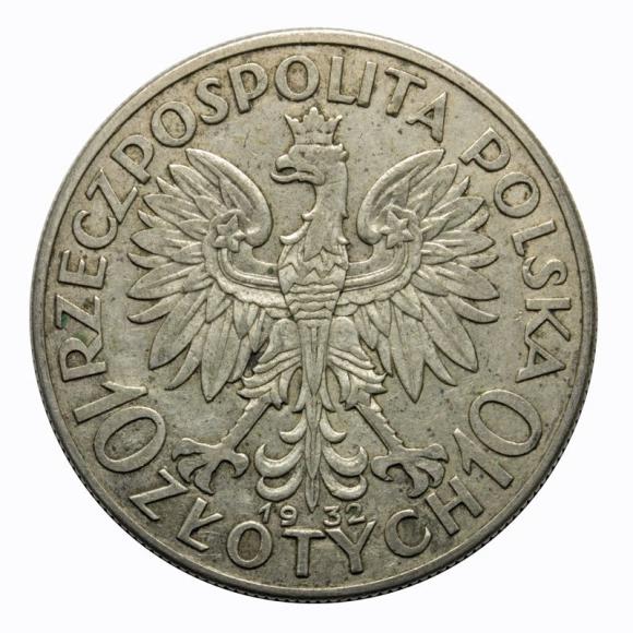10 złotych 1932 Głowa Kobiety II RP Warszawa (2)