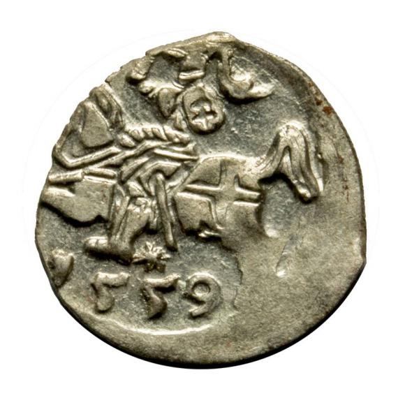 Denar 1559 Zygmunt II August Wilno (1)