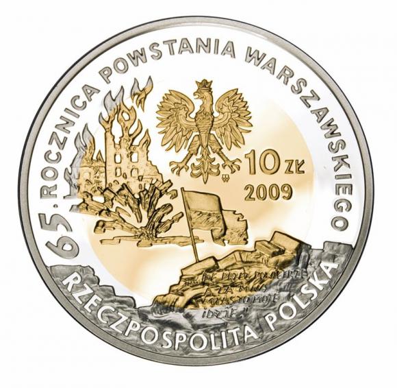 10 zł 2009 65 rocznica Powstania Warszawskiego Poeci Warszawscy Tadeusz Gajcy (2)