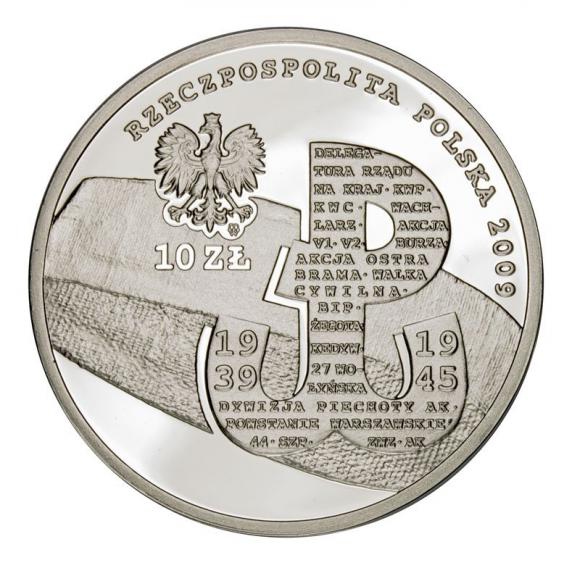 10 zł 2009 70 rocznica utworzenia Polskiego Państwa Podziemnego (2)