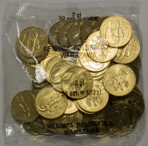 2 zł 2009 Jaszczurka Zielona 50 sztuk worek menniczy (1)