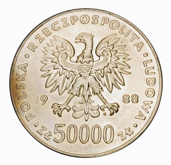 50000 zł 1988 70 rocznica odzyskania niepodległości Józef Piłsdski (2)