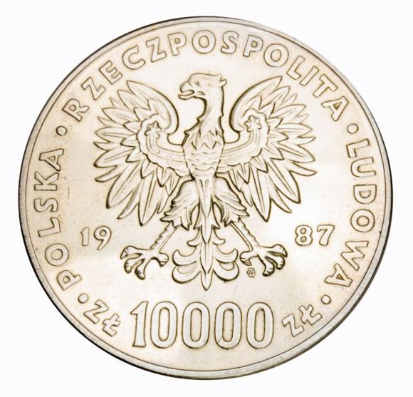 10000 zł 1987 Jan Paweł II srebro (2)