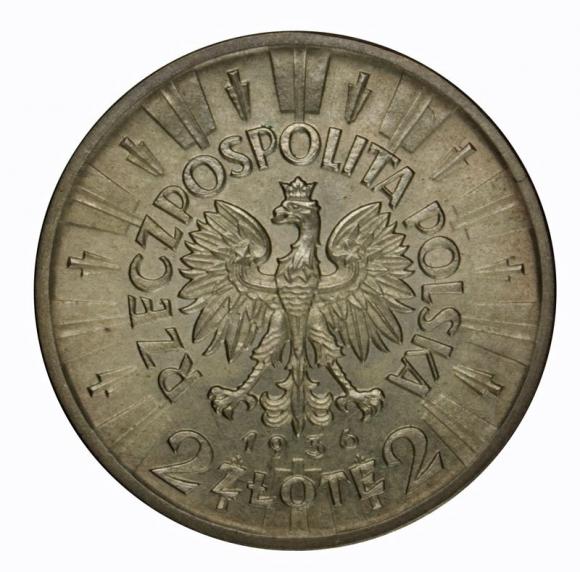 2 zł 1936 Józef Piłsudski oficjalna kopia Mennicy Państwowej (3)