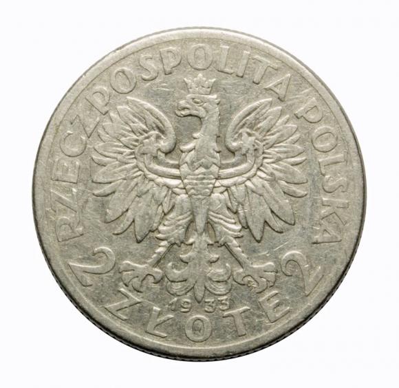 2 złote 1933 Głowa kobiety II RP Warszawa (2)