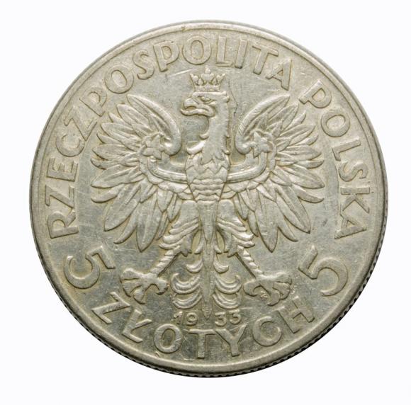 5 złotych 1933 Głowa kobiety II RP Londyn (2)