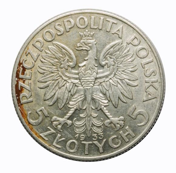 5 złotych 1933 Głowa kobiety II RP Warszawa (2)