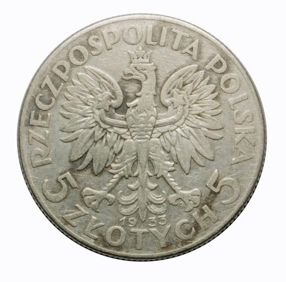 5 złotych 1933 Głowa kobiety II RP Warszawa (2)