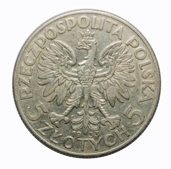5 złotych 1933 Głowa kobiety II RP Warszawa (2)