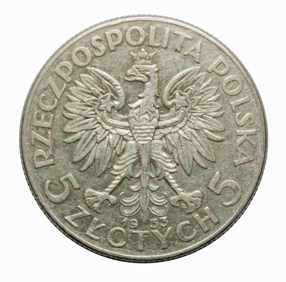 5 złotych 1933 Głowa kobiety II RP Londyn (2)