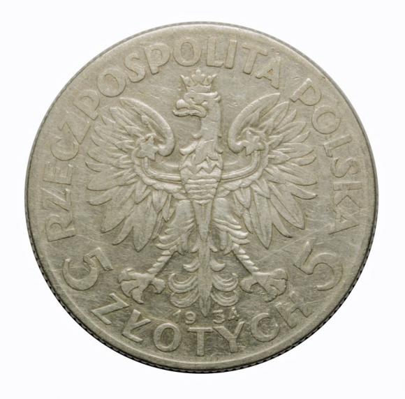 5 złotych 1934 Głowa kobiety II RP Londyn (2)