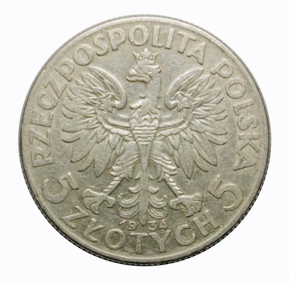 5 złotych 1934 Głowa kobiety II RP Londyn (2)