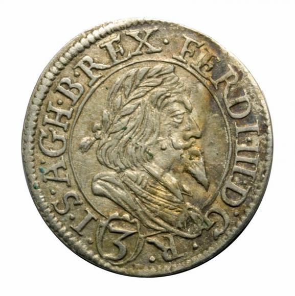 3 krajcary 1645 Ferdynand III Habsburg Austria Graz (1)