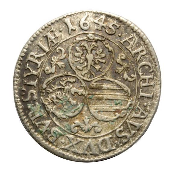 3 krajcary 1645 Ferdynand III Habsburg Austria Graz (2)