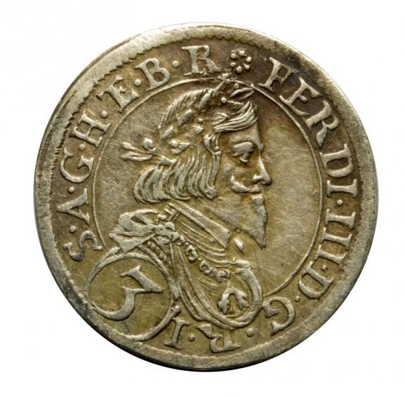 3 krajcary 1647 Ferdynand II Habsburg Austria Sankt Veit (1)