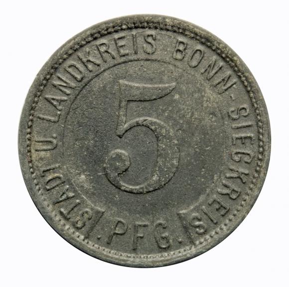 5 fenigów 1919 Bonn Nadrenia (1)