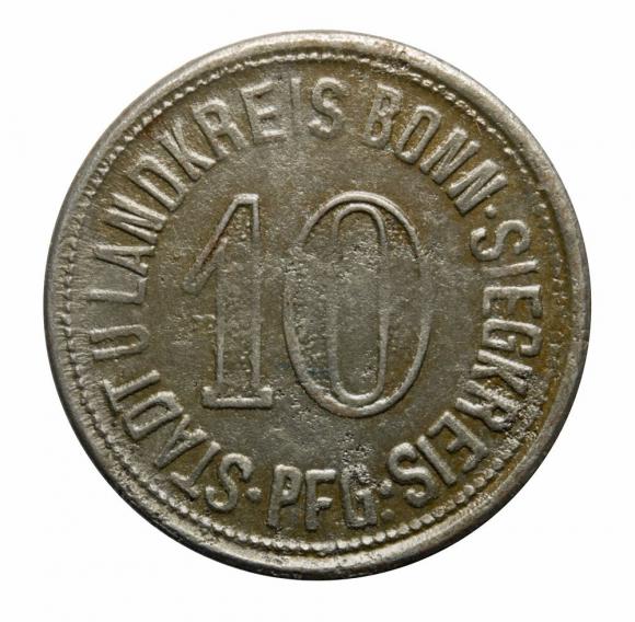 10 fenigów 1918 Bonn Nadrenia (1)