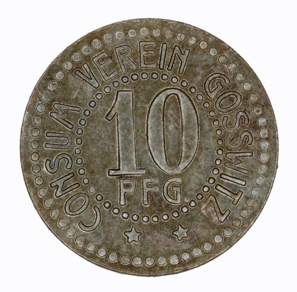 10 fenigów 1921 Gosswitz Saksonia (2)