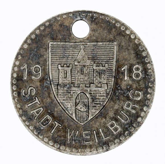 5 fenigów 1918 Weilburg Hesja (2)