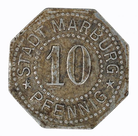 10 fenigów 1917 Marburg Hesja (1)