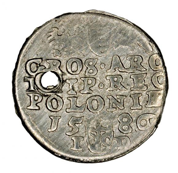 Trojak 1586 Stefan Batory Olkusz (2)