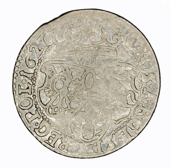 Szóstak 1627 Zygmunt III Waza Kraków (2)