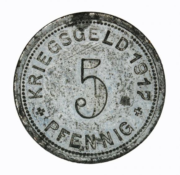 5 fenigów 1917 Mettmann Nadrenia (1)