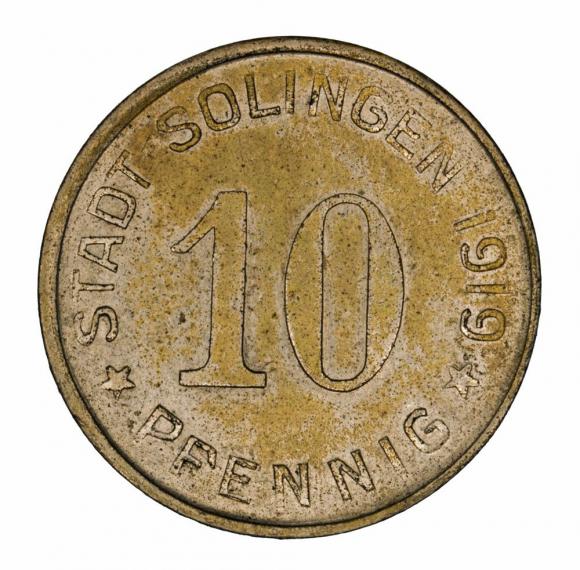 10 fenigów 1919 Solingen Nadrenia (1)