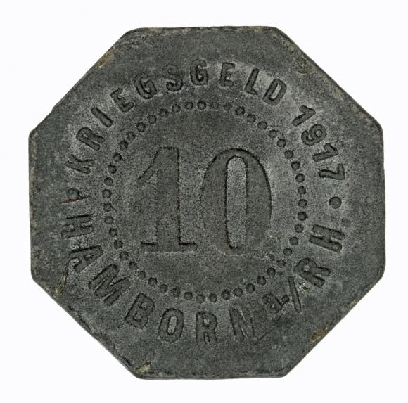 10 fenigów 1917 Hamborn Nadrenia (2)