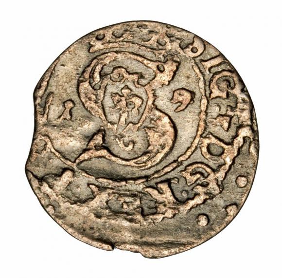 Szeląg 1619 Zygmunt III Waza Wilno (1)