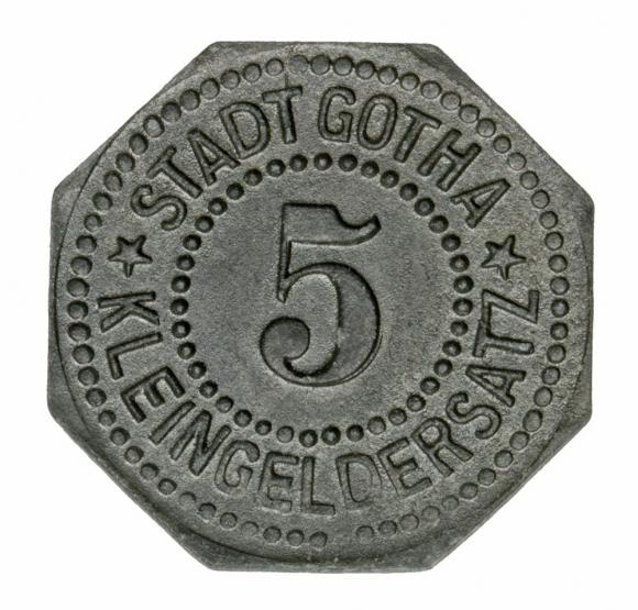 5 fenigów Gotha Saksonia (1)