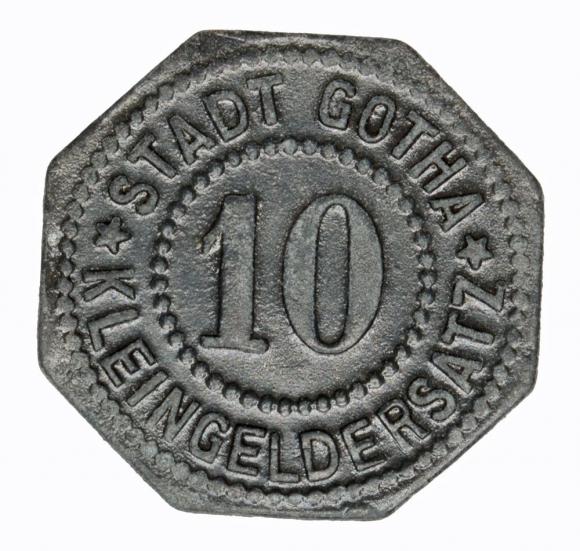 10 fenigów Gotha Saksonia (1)