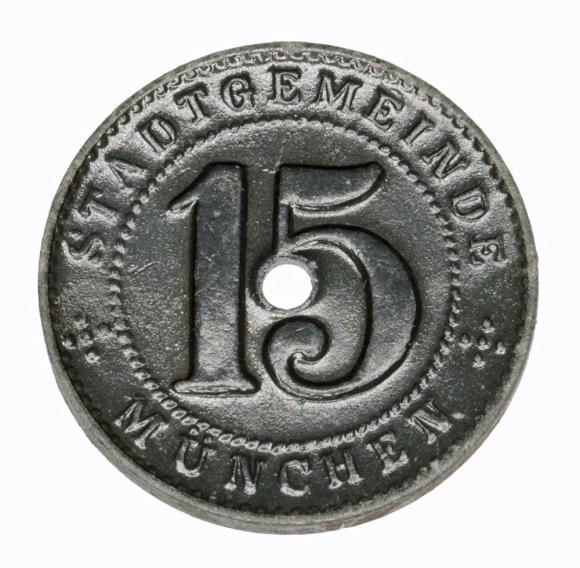15 fenigów 1918 Monachium Bawaria (1)