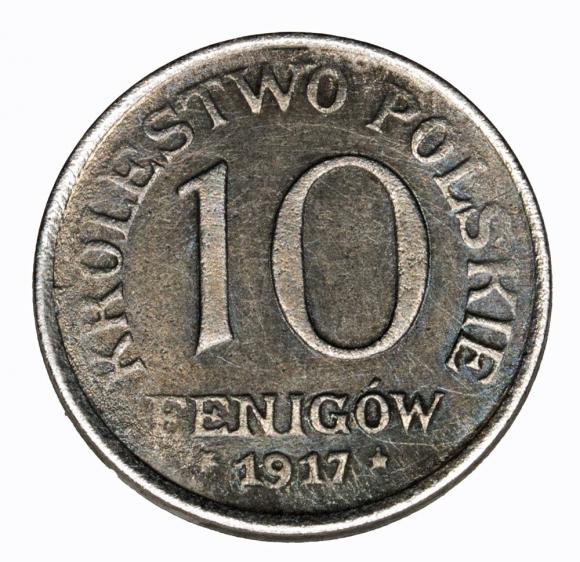 10 fenigów 1917 Królestwo Polskie Stuttgart (1)