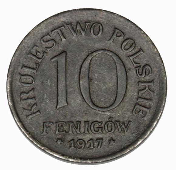 10 fenigów 1917 Królestwo Polskie Stuttgart (1)